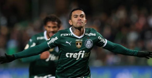 Dudu comemora gol do Palmeiras no Couto Pereira (Twitter/Palmeiras)